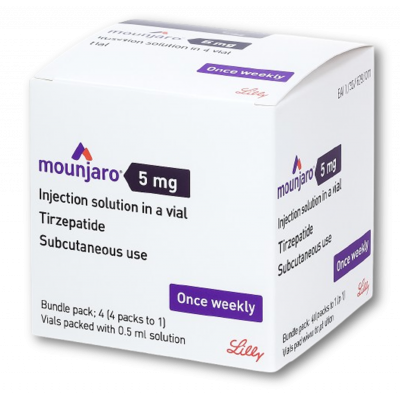 MOUNJARO 5 MG / 0.5 ML ( TIRZEPATIDE ) FOR SUBCUTANEOUS INJECTION 4 VIALS